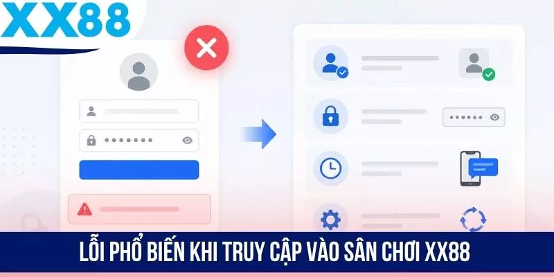 Lỗi phổ biến khi truy cập vào sân chơi XX88